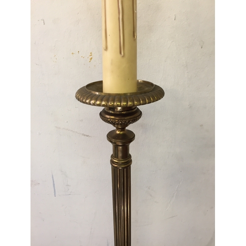 56 - Antique Brass French Standard Lamp 177cm high