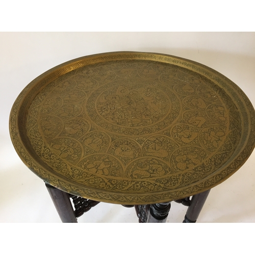 54 - Egyptian Brass Tray Top Table