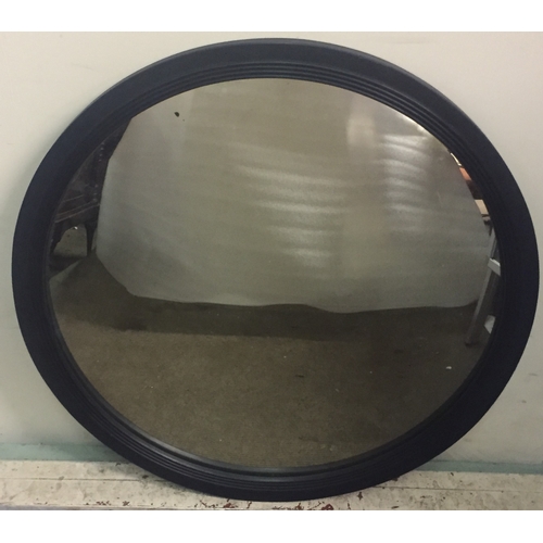 38 - Soane Mirror After Sir John Soane Circular Ebonised Mirror With Convex Glass 81 x 32 cms