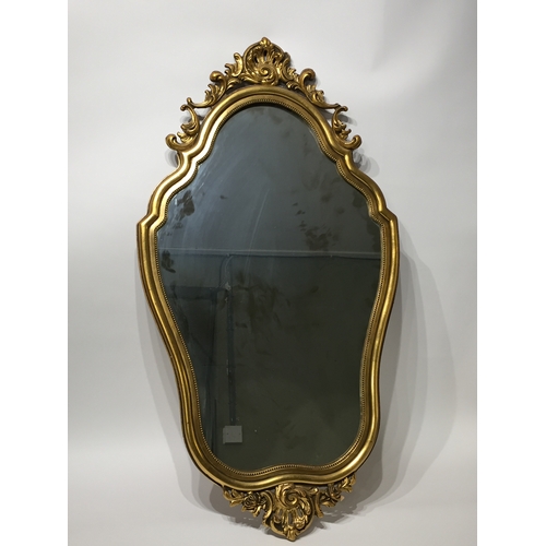 70 - Gilt frame mirror 57cm x 104cm