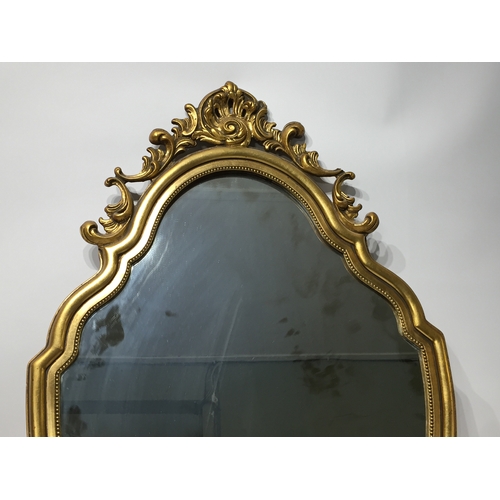 70 - Gilt frame mirror 57cm x 104cm