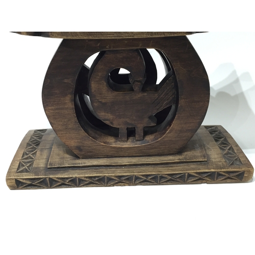 378 - Ashanti stool 46cm x 32cm