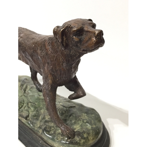 113 - bronze Dog Statue 25cm tall