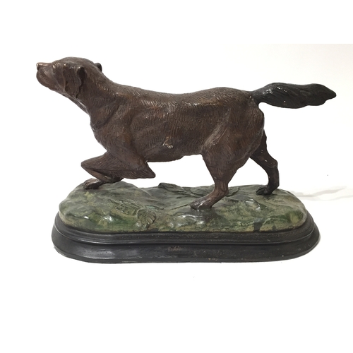 113 - bronze Dog Statue 25cm tall