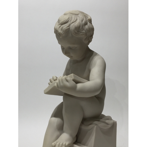 148 - Neoclassical Cherub 42cm tall