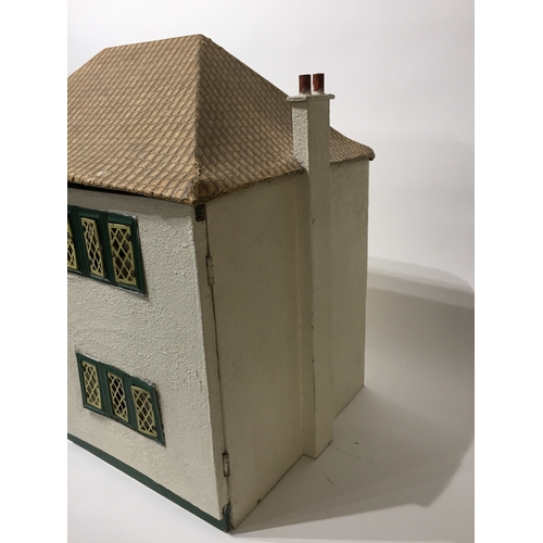 175 - Dolls house with contents 37cm x 45cm x 55cm