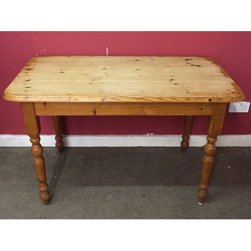 25 - Pine farmhouse table 122cm x 70cm x 74cm