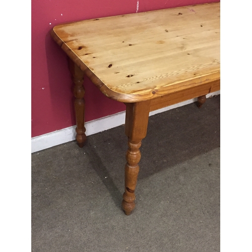 25 - Pine farmhouse table 122cm x 70cm x 74cm