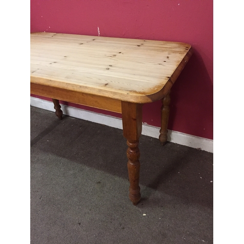 27 - Pine farmhouse table 122cm x 68cm x 74cm