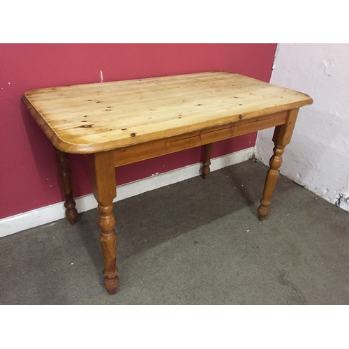 29 - Pine farmhouse table 68cm x 122cm x 74cm