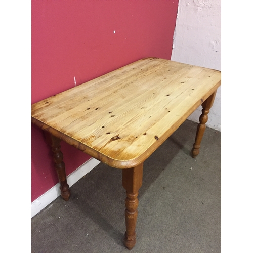 29 - Pine farmhouse table 68cm x 122cm x 74cm