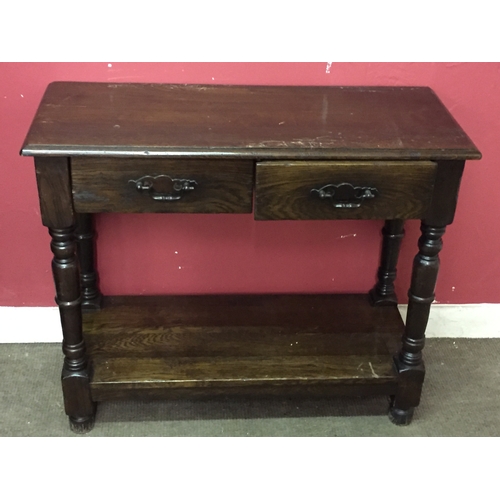 17 - 2 Drawer Hall Table 84cm x 34cm x 70cm