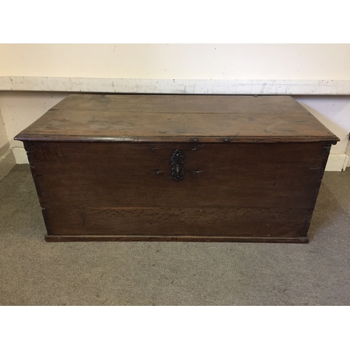 38 - 19th century oak coffer 50cm x 101cm x 43cm