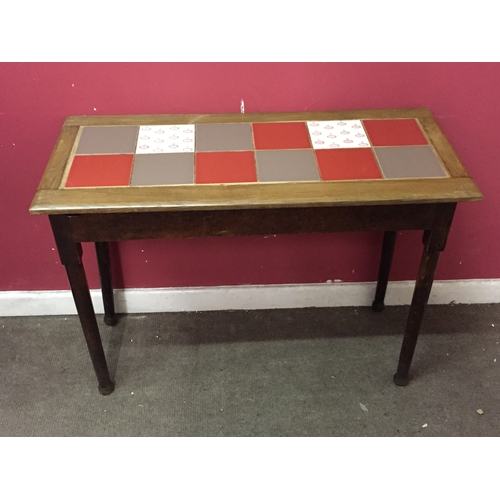 47 - Tile top table 103cm x 45cm x 74cm