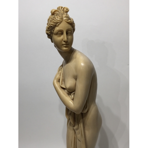 204 - Resin Statue of semi clad lady 65cm