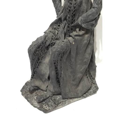 146 - Macabre unusual statue of Seated women 43cm tall