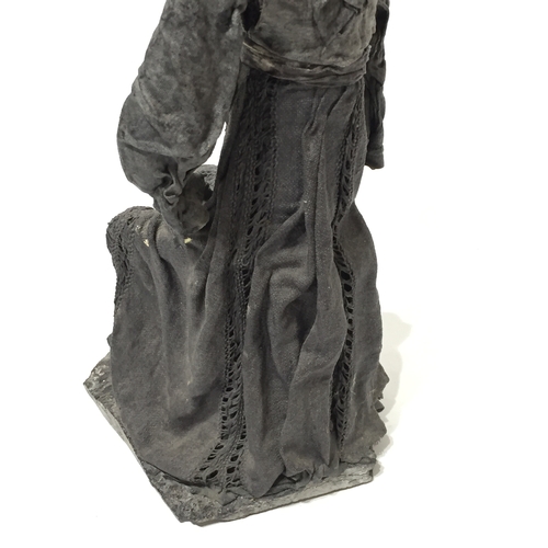 146 - Macabre unusual statue of Seated women 43cm tall