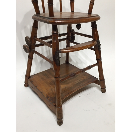 135 - Antique Metamorphic Dolls chair 50cm tall (slight damage to one arm)