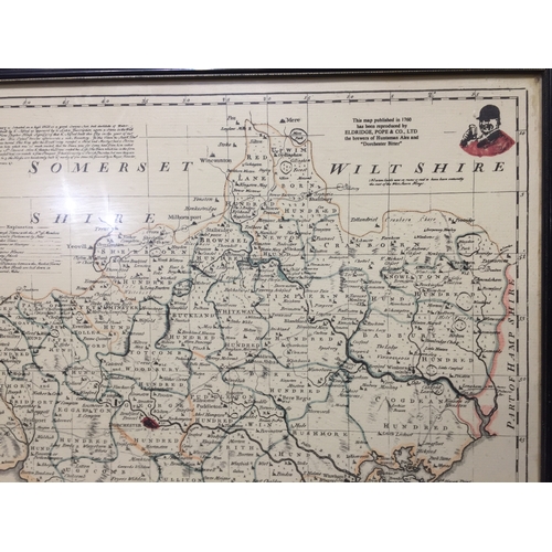 235 - Vintage map of somerset And Dorsetshire  48cm x 61cm