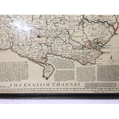 235 - Vintage map of somerset And Dorsetshire  48cm x 61cm