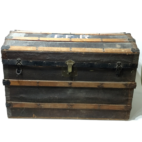 15 - Domed Top Trunk 52cm x 54cm x 86cm