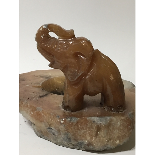 360 - Vintage  ash tray with carved elephant