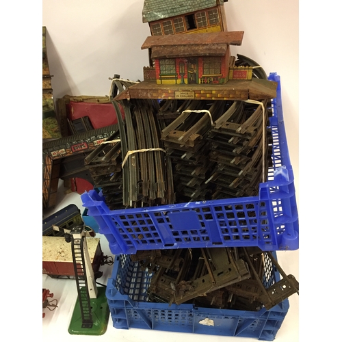 370 - Triang Tin Plate Locomotives building etc 0 gauge Some  With Original  boxes.