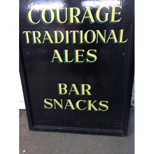 373 - Wood Pub sign New Inn 75cm x 150cm