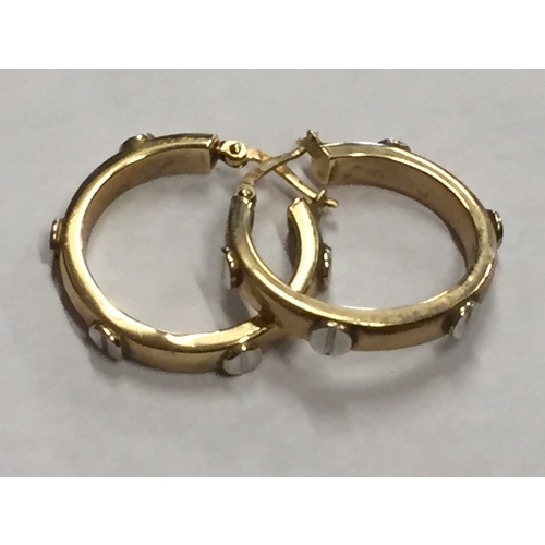 314 - 9ct gold hoop earrings