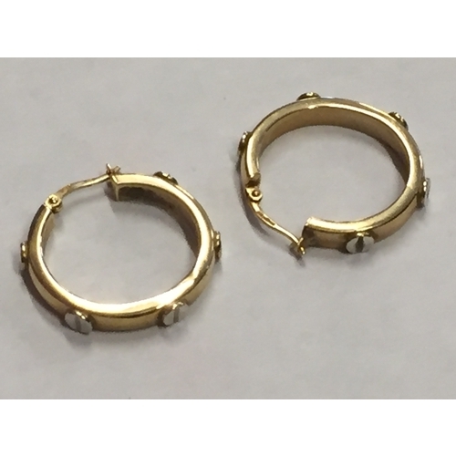 314 - 9ct gold hoop earrings