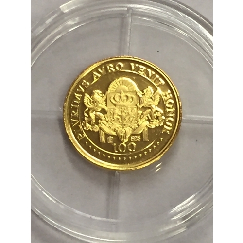 320 - Mother teresas 100th birthday day gold coin with certificate of authenticity