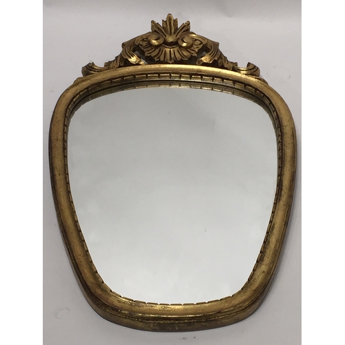 80 - A gilt wood frame decorative hall mirror