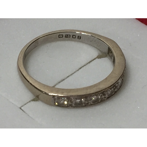 129 - 18ct Gold Diamond Ring Size K 1/2