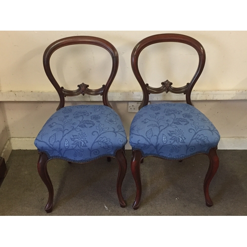 13 - Two antique balloon back chairs