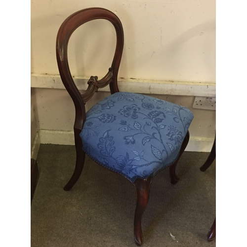 13 - Two antique balloon back chairs