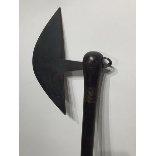 154 - Tribal Axe Adze South Pacific With A Replacement Blade. 67 cms