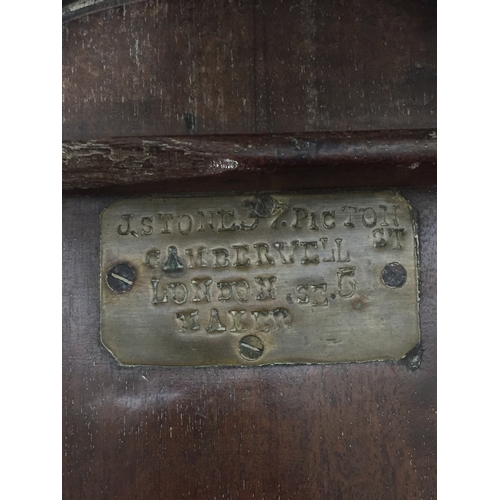 229 - A good quality Victorian London maker shove Ha'penny board with brass makers stamp to top along with... 