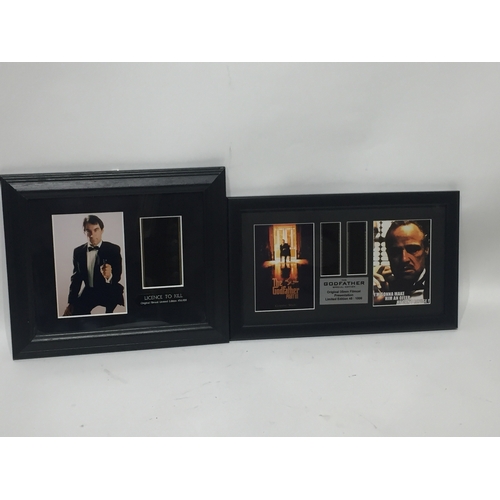 270 - Framed limited edition film cell of licence to kill and the godfather special edition with certifica... 