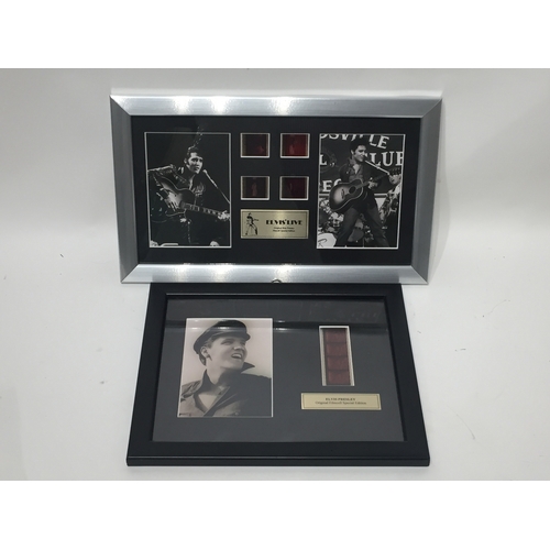 273 - Framed limited edition film cell of Elvis Presley live and Elvis Presley special edition with certif... 