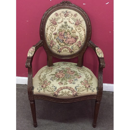 19 - French Upholstered Louise Style Chair