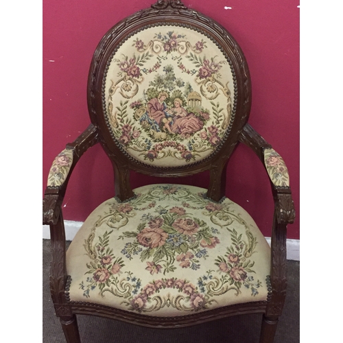 19 - French Upholstered Louise Style Chair