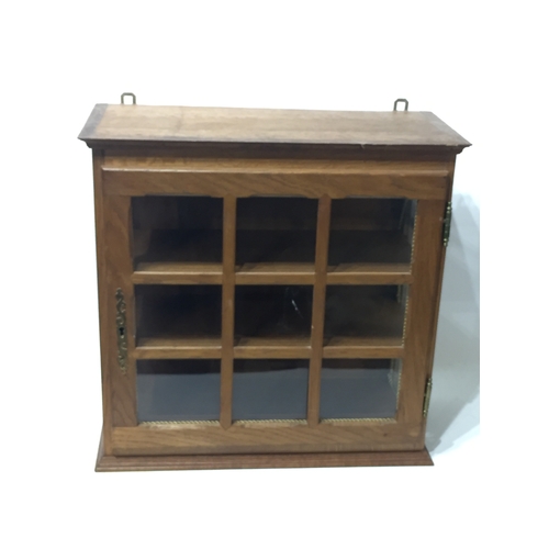 31 - Small Wall Hanging Glazed Display Case  51 x 53 x 24 cms