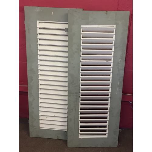 45 - Pair Of French Wood Window Shutters 127 x 49 cms