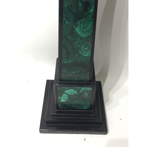 290 - Large Malachite Obelisk 76 cms High