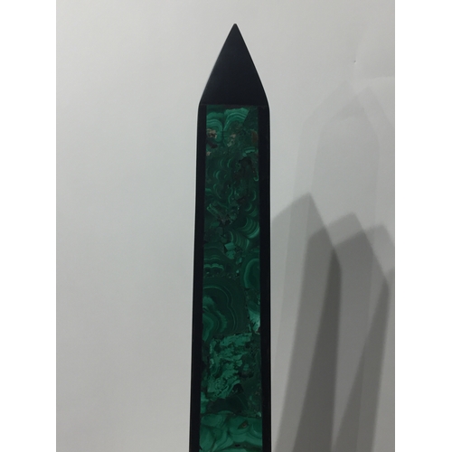 290 - Large Malachite Obelisk 76 cms High