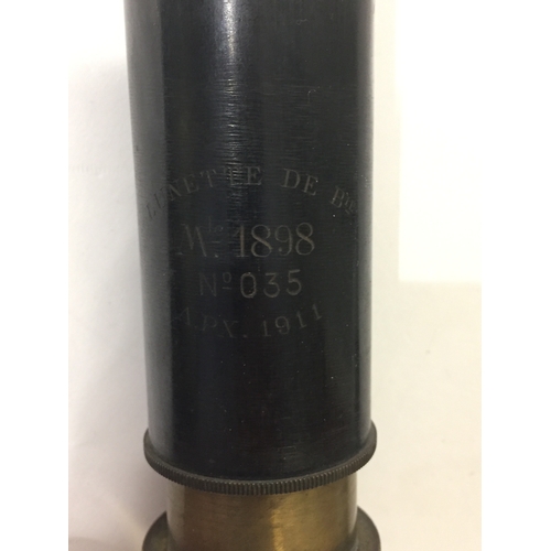 295 - Brass Military Telescope Mk 1898 No 035 65cms long