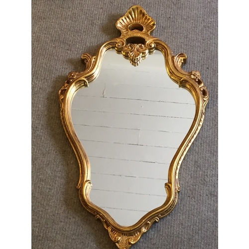 75 - Gilt framed mirror 75x44cms