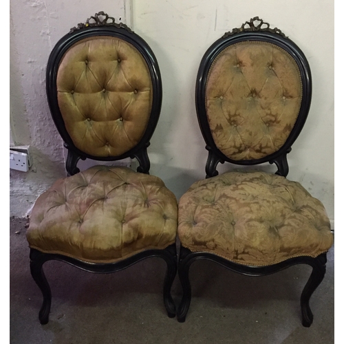 53 - 2 Button Back Chairs