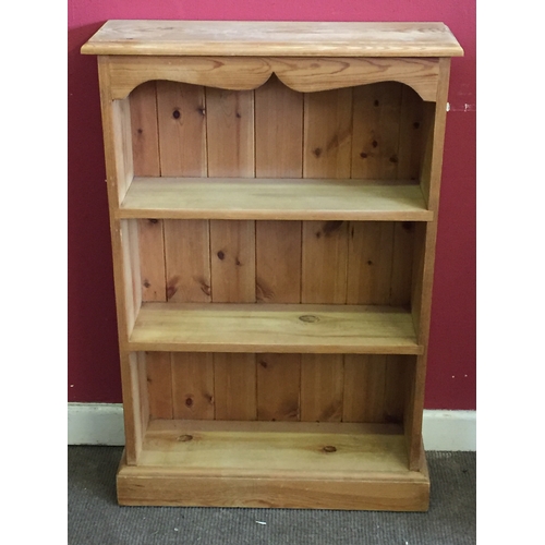 65 - Solid Pine Bookcase  92 x 62 x 19 Cms