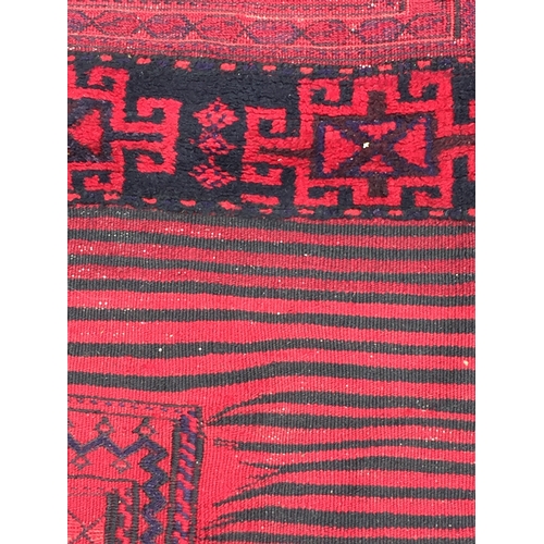 82 - Hand Knotted Rug / Runner 225 x 100 cms